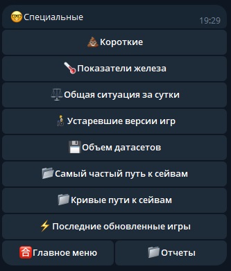 Отчеты в YaEyeBot